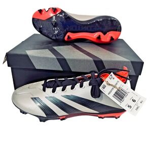 Adidas Predator League FG Soccer Cleats Mens 5 Silver IF6349 New w/Box
